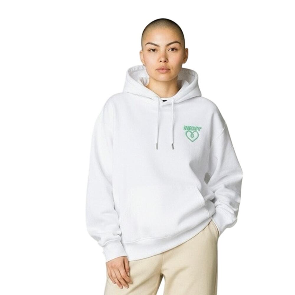 NERDY Women’s Neon Clover Ivory Kangaroo Pocket Pullover Hoody